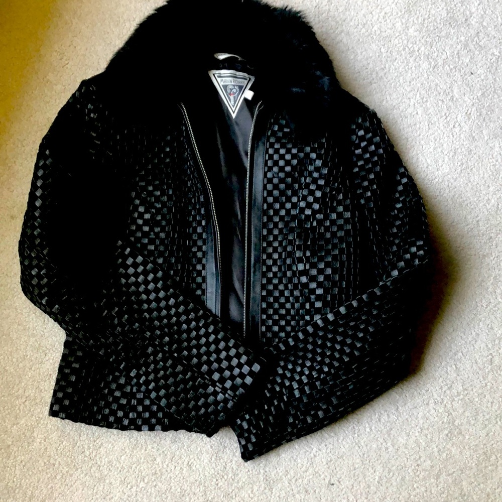 Black leather jacket